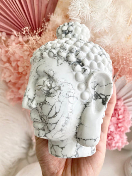 Howlite Buddha Head #3