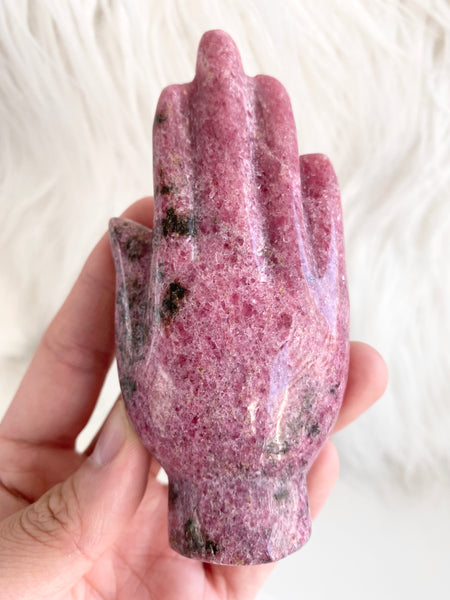 Rhodonite Hamsa Hand #5