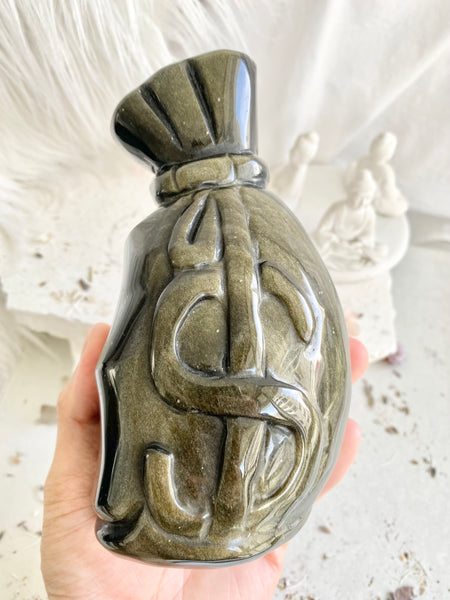 Golden Sheen Obsidian Pouch #2