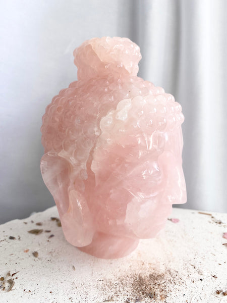 Rose Quartz Buddha Head #7