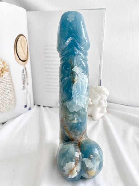 Lemurian Aquatine Calcite Phallus