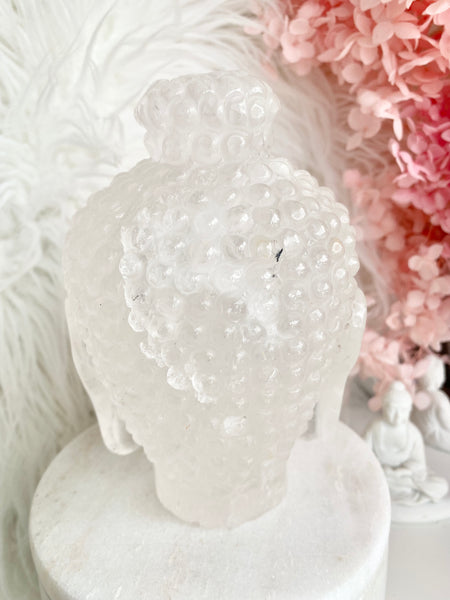 Clear Quartz Buddha Head