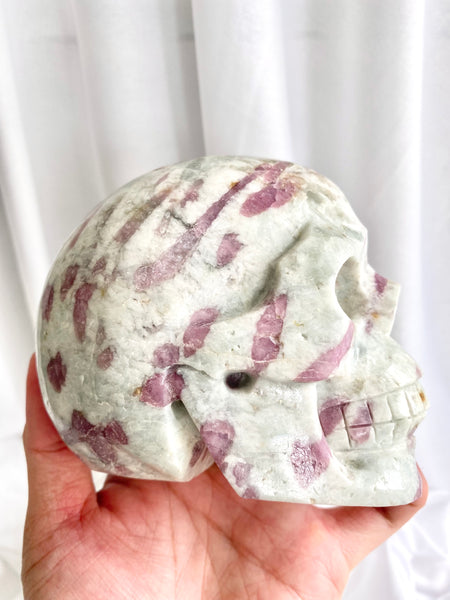 Pink Tourmaline Skull #1