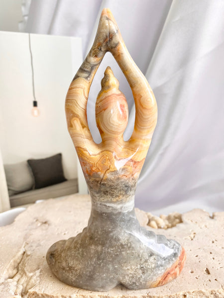 Crazy Lace Agate Yoga Goddess #3