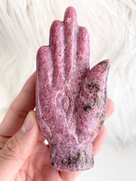 Rhodonite Hamsa Hand #5