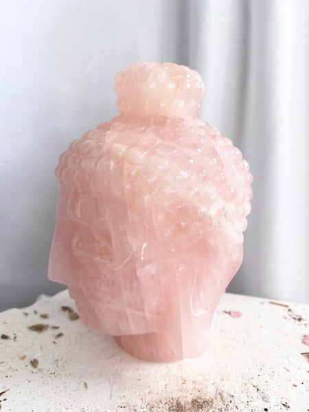 Rose Quartz Buddha Head #7