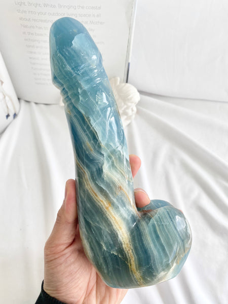 Lemurian Aquatine Calcite Phallus