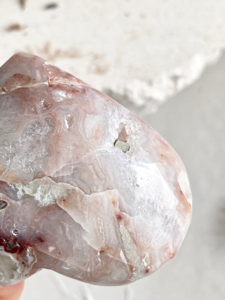 Pink Agate Heart #4