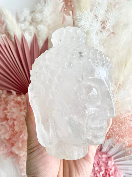 Clear Quartz Buddha Head