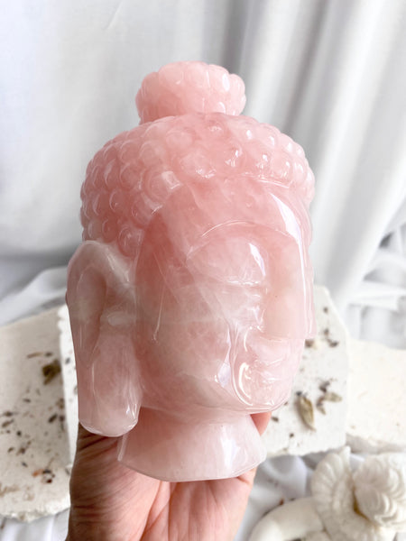 Rose Quartz Buddha Head #8