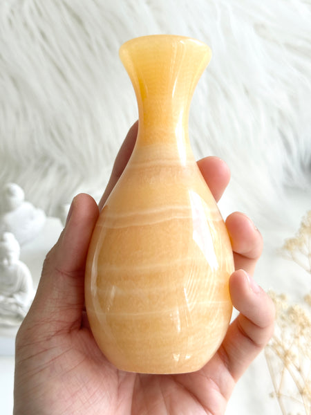Orange Calcite Vase #1