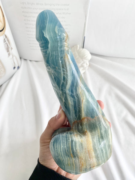 Lemurian Aquatine Calcite Phallus