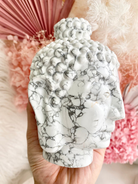Howlite Buddha Head #3