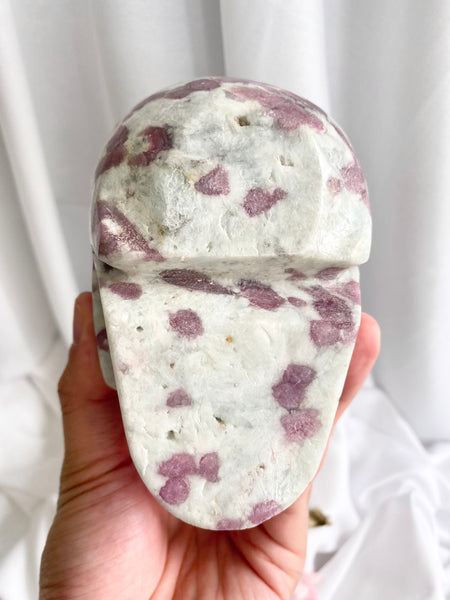 Pink Tourmaline Skull #1
