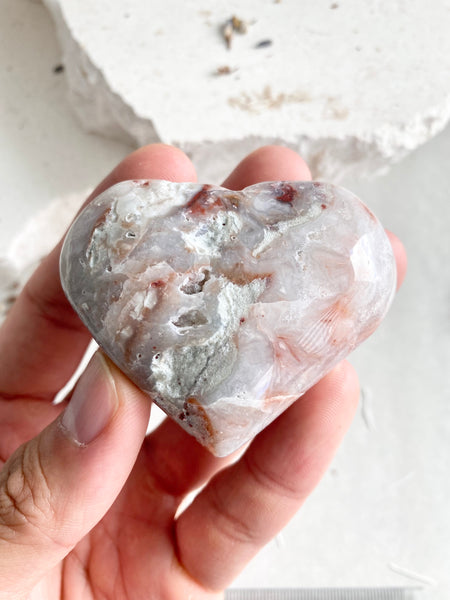 Pink Agate Heart #4