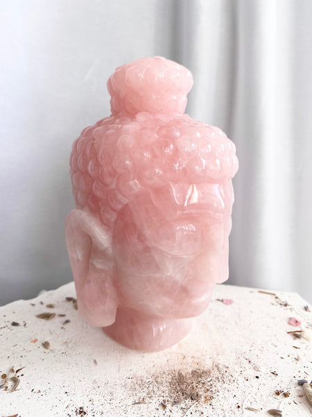 Rose Quartz Buddha Head #8