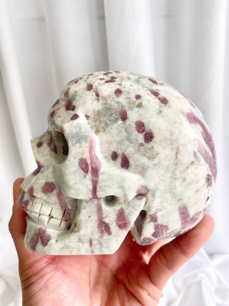 Pink Tourmaline Skull #1