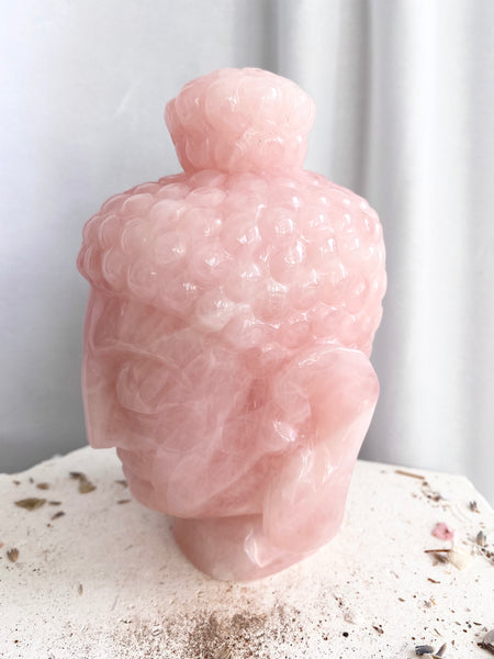 Rose Quartz Buddha Head #8