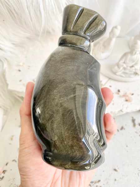 Golden Sheen Obsidian Pouch #3