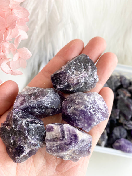 Raw Chevron Amethyst