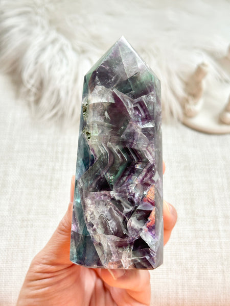 Rainbow Fluorite Tower #3