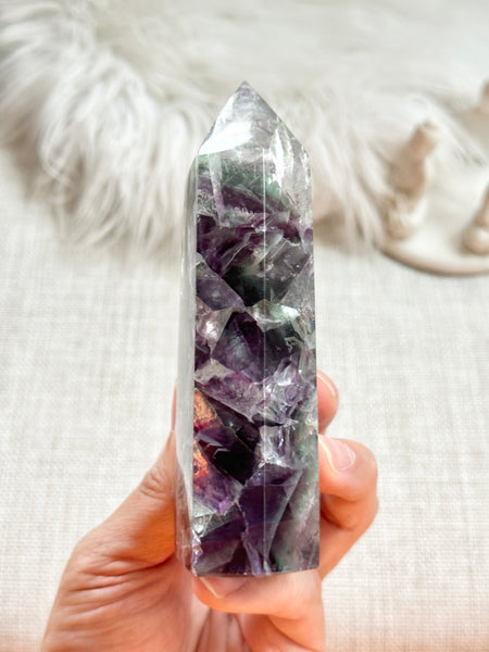 Rainbow Fluorite Tower #3