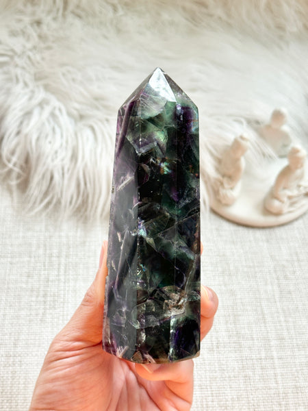 Rainbow Fluorite Tower #1