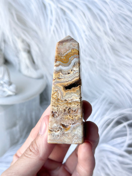 Indonesian Crazy Lace Agate Obelisk #9