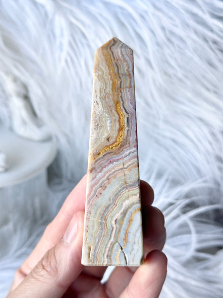 Indonesian Crazy Lace Agate Obelisk #7