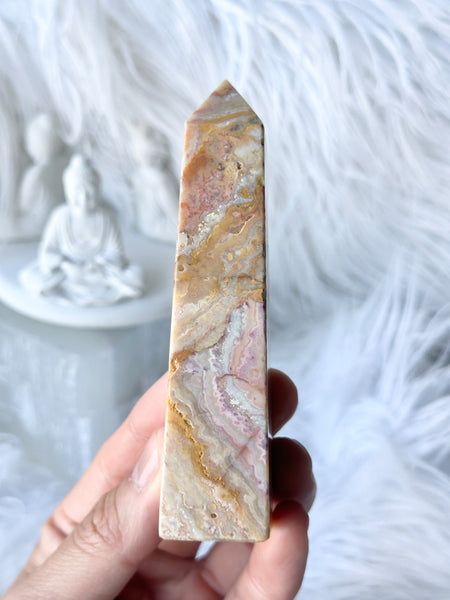 Indonesian Crazy Lace Agate Obelisk #1