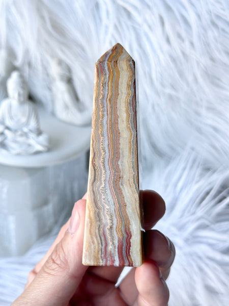 Indonesian Crazy Lace Agate Obelisk #8