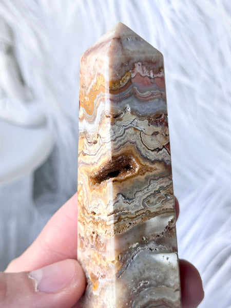 Indonesian Crazy Lace Agate Obelisk #9