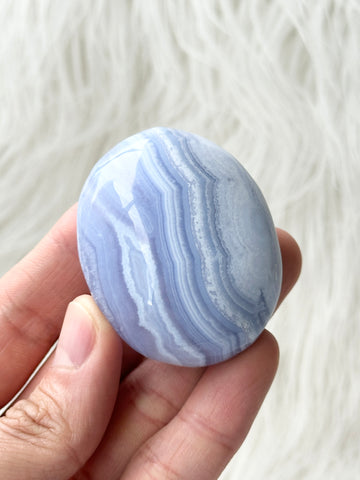 Blue Lace Agate Palm #4