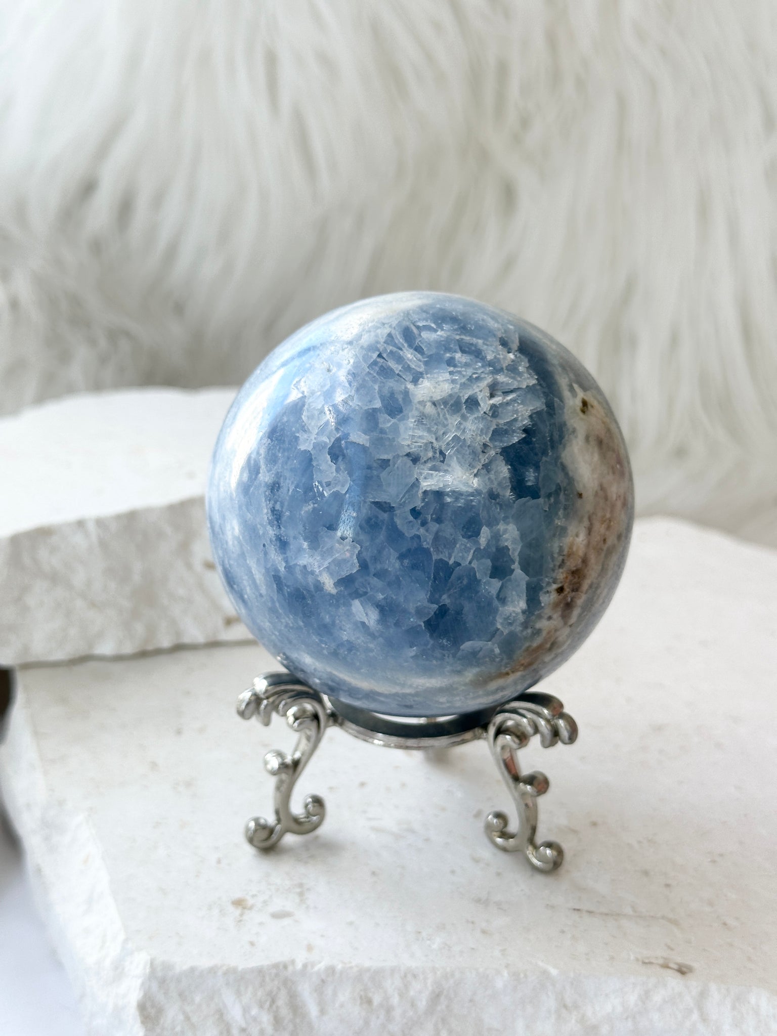 Blue Calcite Sphere #6