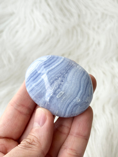 Blue Lace Agate Palm #1