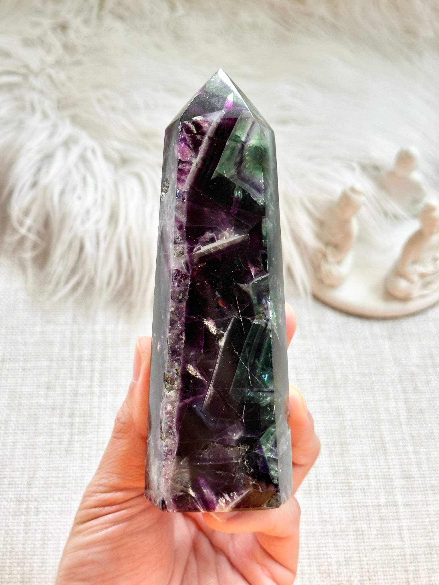 Rainbow Fluorite Tower #1
