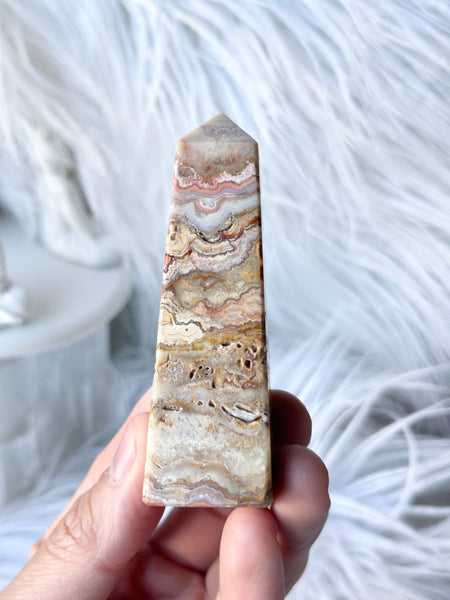 Indonesian Crazy Lace Agate Obelisk #9