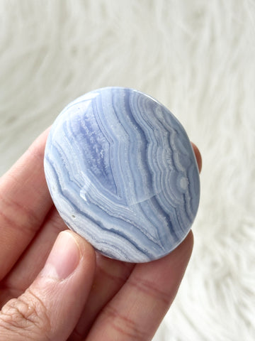 Blue Lace Agate Palm #3