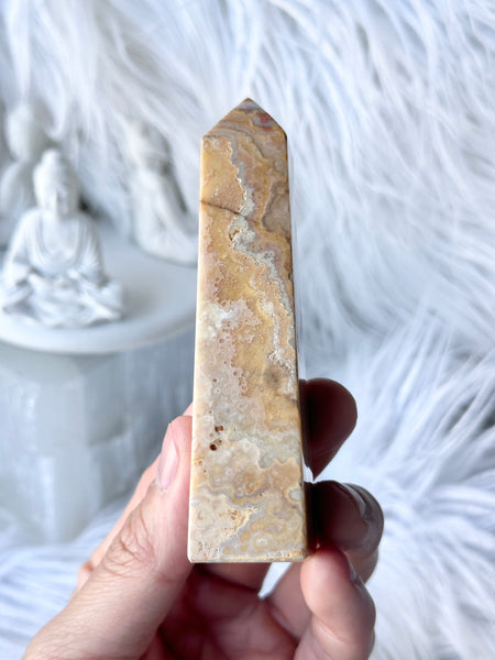 Indonesian Crazy Lace Agate Obelisk #8