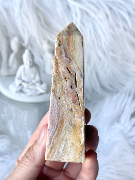 Indonesian Crazy Lace Agate Obelisk #1