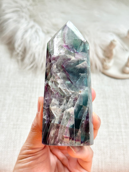 Rainbow Fluorite Tower #3