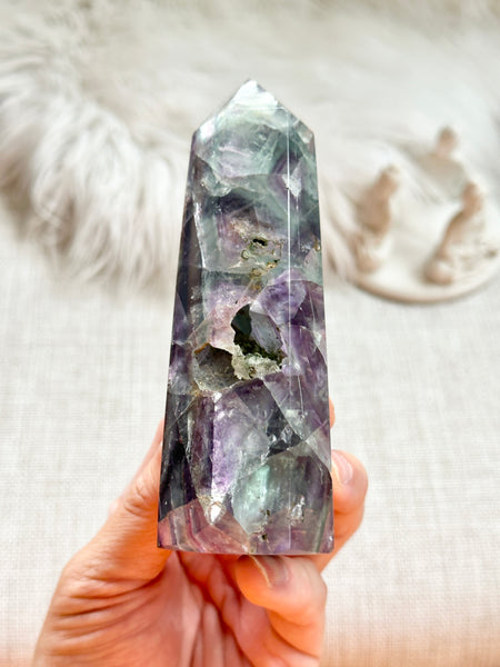 Rainbow Fluorite Tower #8