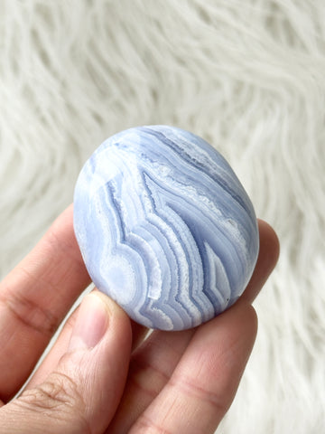 Blue Lace Agate Palm #2