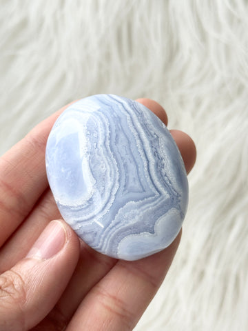 Blue Lace Agate Palm #5