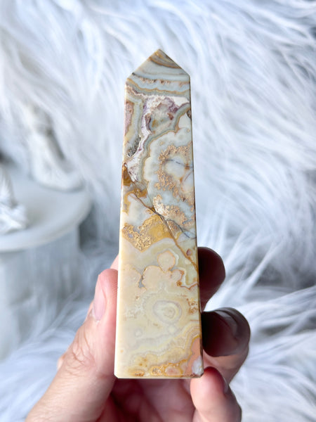 Indonesian Crazy Lace Agate Obelisk #4