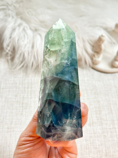 Rainbow Fluorite Tower #4
