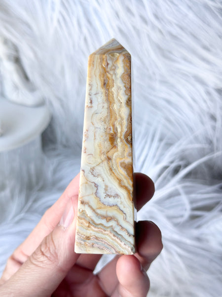 Indonesian Crazy Lace Agate Obelisk #5