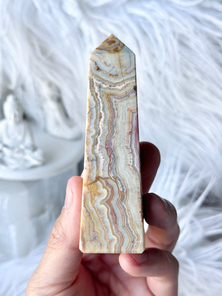 Indonesian Crazy Lace Agate Obelisk #4