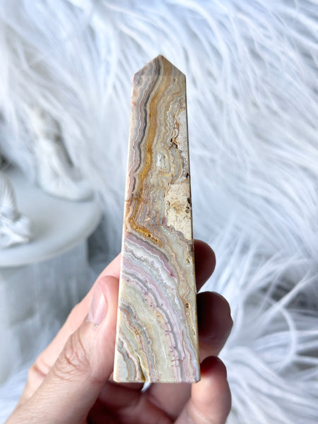 Indonesian Crazy Lace Agate Obelisk #7