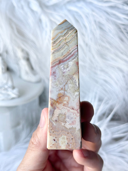 Indonesian Crazy Lace Agate Obelisk #4